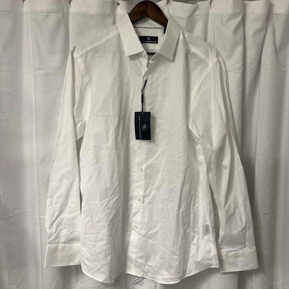 Hart Schaffner Marx Other - NEW Hart Schaffner Marx Mens Large Long Sleeve Button Up Down Dress Shirt White‎